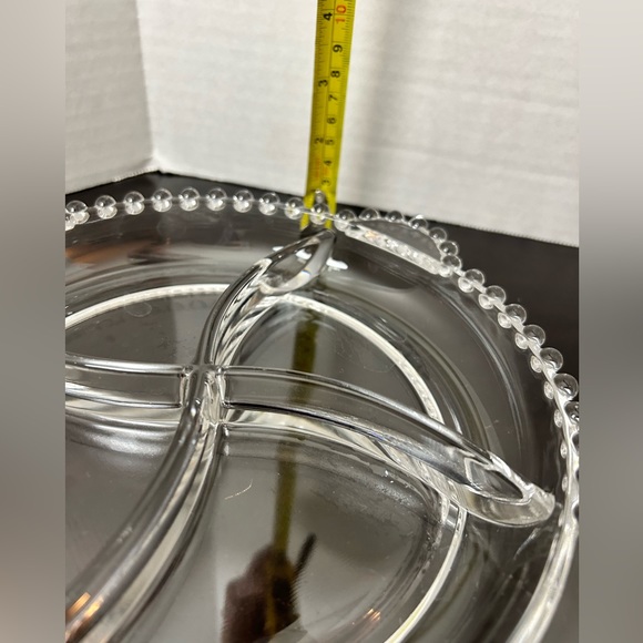 Imperial Glass Candlewick 4 Part Swirl Divided Snack Dish w/4 Handle Relish - Picture 10 of 10